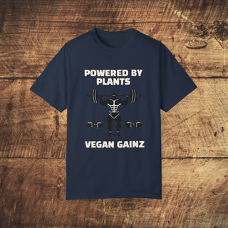 Powered By Plants Garment-Dyed T-shirt Printify