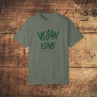 Vegan Love Garment-Dyed T-shirt Printify