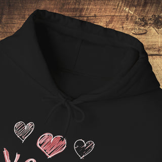 Vegan Hearts Heavy Blend™ Hooded Sweatshirt Printify