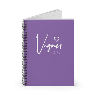 Vegan Girl Spiral Notebook - Ruled Line