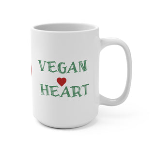 Vegan Heart Coffee Mug 15oz Printify