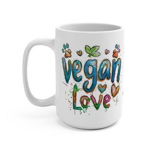 Vegan Love Coffee Mug 15oz Printify