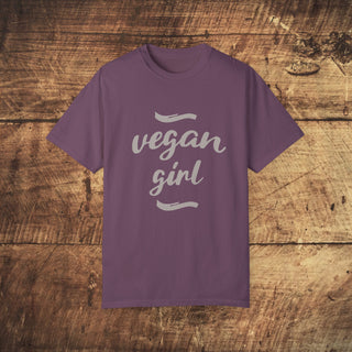 Vegan Girl Garment-Dyed T-shirt Printify