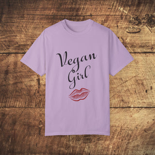 Vegan Girl Garment-Dyed T-shirt Printify