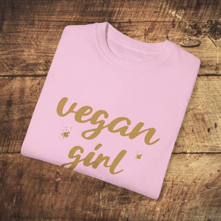 Vegan Girl Garment-Dyed T-shirt Printify