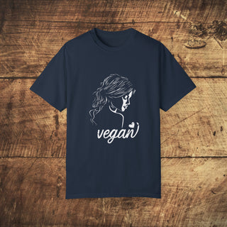 Vegan Girl Garment-Dyed T-shirt Printify