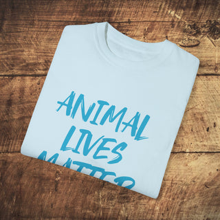 Animal Lives Matter Garment-Dyed T-shirt Printify