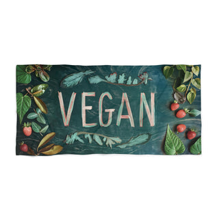 Vegan Beach Towel Printify