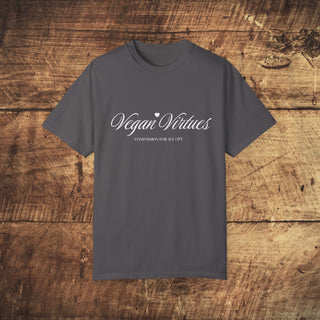 Vegan Virtues Garment-Dyed T-shirt Printify