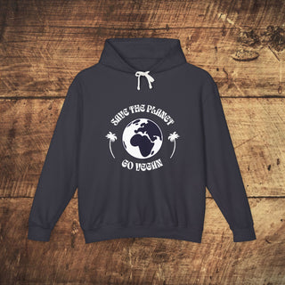 Save The Planet Unisex Lightweight Hooded Sweatshirt