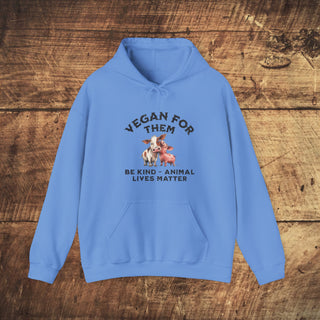 Vegan For Them Heavy Blend™ Hooded Sweatshirt Printify