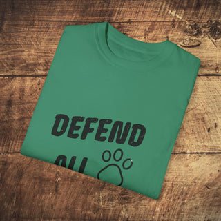 Defend All Animals Garment-Dyed T-shirt Printify