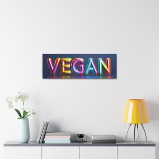 Neon Vegan Classic Stretched Canvas Printify