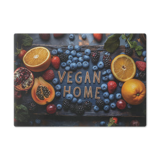 Vegan Home Tempered Glass Cutting Board Printify