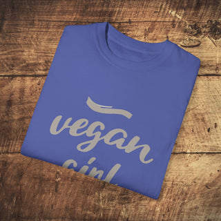 Vegan Girl Garment-Dyed T-shirt Printify