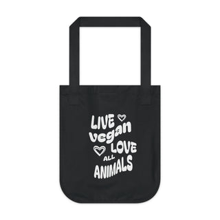 Live Vegan Organic Canvas Tote Bag