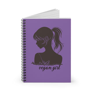 Vegan Girl Spiral Notebook - Ruled Line