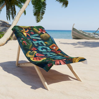 Vegan Beach Towel Printify