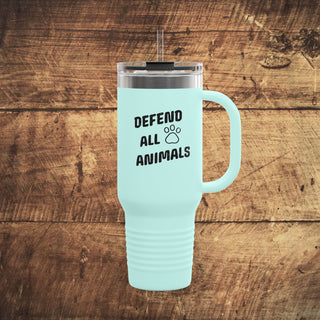 Defend All Animals Insulated Travel Mug, 40oz