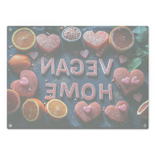 Vegan Home Tempered Glass Cutting Board Printify