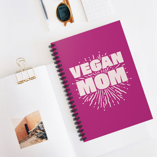 Vegan Mom Spiral Notebook - Ruled Line