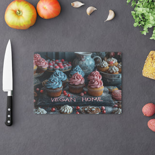 Vegan Home Tempered Glass Cutting Board Printify