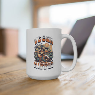 Vegan Hippie Coffee Mug 15oz Printify