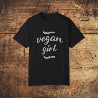 Vegan Girl Garment-Dyed T-shirt Printify