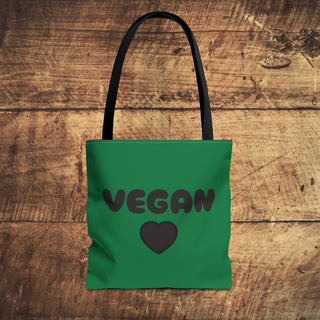 Vegan Heart Tote Bag Printify