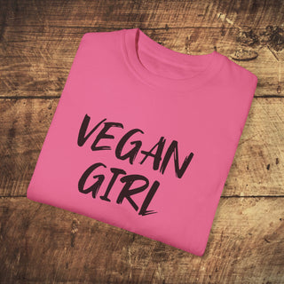 Vegan Girl Garment-Dyed T-shirt Printify