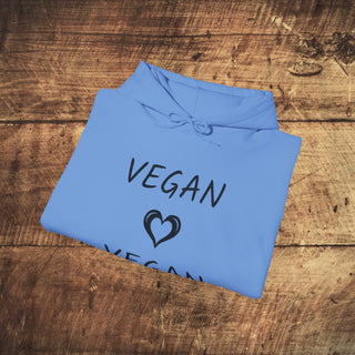 Vegan Heart Heavy Blend™ Hooded Sweatshirt Printify