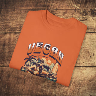 Vegan Hippie Garment-Dyed T-shirt Printify