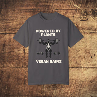 Powered By Plants Garment-Dyed T-shirt Printify