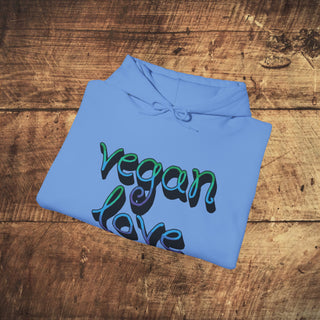 Vegan Love Heavy Blend™ Hooded Sweatshirt Printify