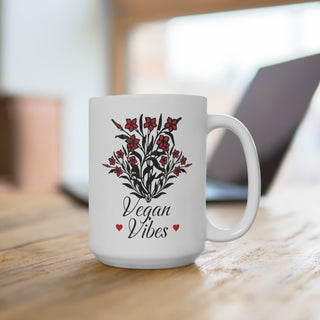 Vegan Vibes Coffee Mug 15oz Printify