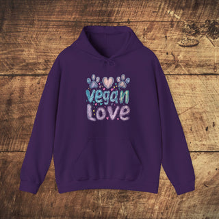 Vegan Love Heavy Blend™ Hooded Sweatshirt Printify