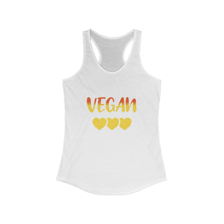 Vegan Hearts Women's Ideal Racerback Tank Printify