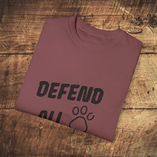 Defend All Animals Garment-Dyed T-shirt Printify