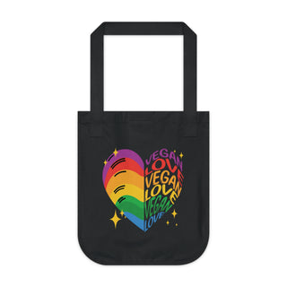 Vegan Love Organic Canvas Tote Bag