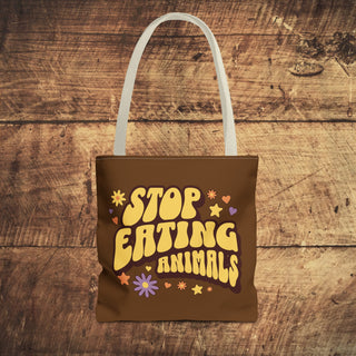 Stop Eating Animals Tote Bag Printify