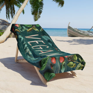 Vegan Beach Towel Printify