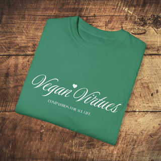 Vegan Virtues Garment-Dyed T-shirt Printify