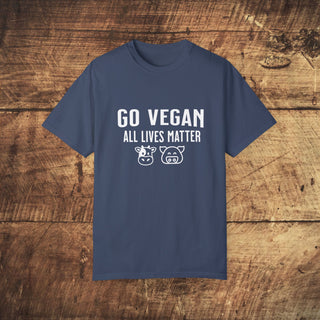 Go Vegan Unisex Garment-Dyed T-shirt