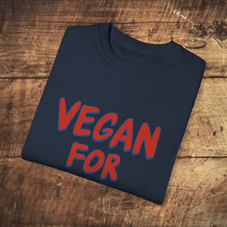 Vegan For Life Garment-Dyed T-shirt Printify