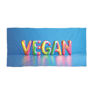 Vegan Beach Towel Printify