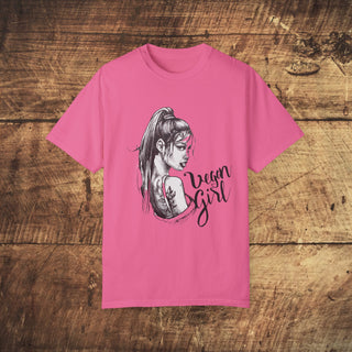 Vegan Girl Garment-Dyed T-shirt Printify