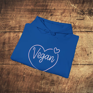 Vegan Hearts Heavy Blend™ Hooded Sweatshirt Printify