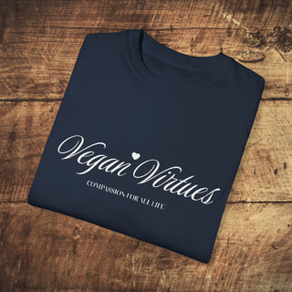 Vegan Virtues Garment-Dyed T-shirt Printify