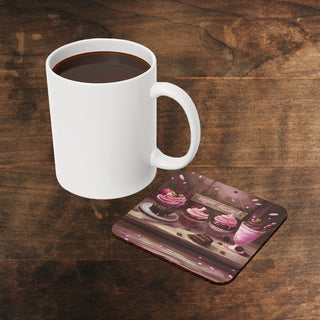 Vegan Dessert Cork Back Coaster Printify