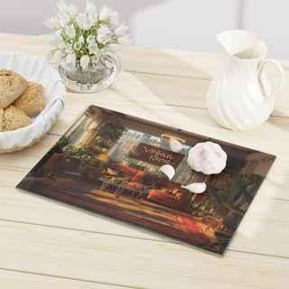 Vegan Home Tempered Glass Cutting Board Printify